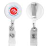 Picture of 30” Cord Round Retractable Badge Reel and Badge Holder with Metal Slip Clip Attachment