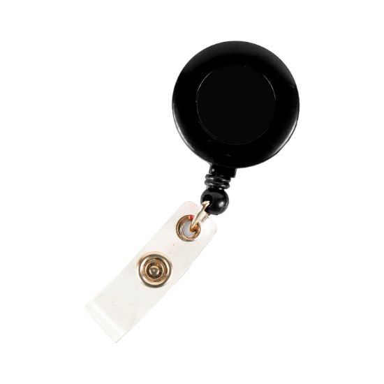 Picture of Round Retractable Badge Holder With Bulldog Clip