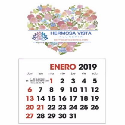 Picture of WholesaleFull Color Stick Up, Spanish grid Fridge Calendar - Bulk