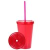 16 OZ. DOUBLE-WALL PROMOTIONAL TUMBLER RED