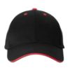 Black and Red  Structured Sandwich Cap