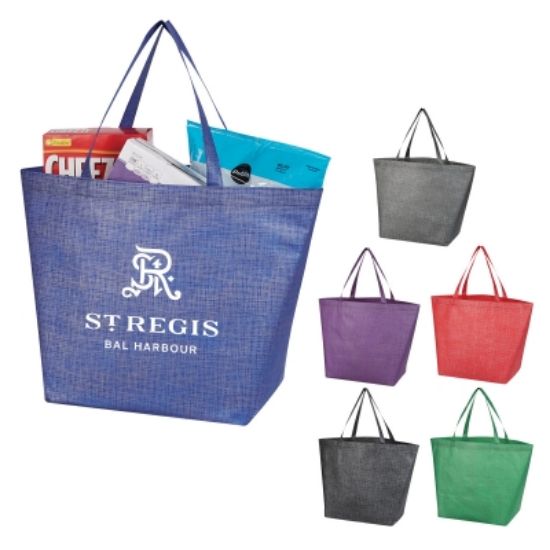 Crosshatch Non-Woven Shopper Tote Bag