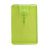 Transculent Lime Green Credit Card Hand Sanitizer Sprayer 