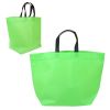 Lime Green Two Tone Heat Sealed Non-woven Tote 