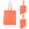 Orange Heat Sealed Non-Woven Value Tote With Gusset