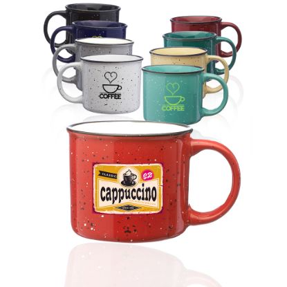 13 oz. Ceramic Custom Campfire Promotional Coffee Mugs