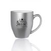 16 oz. Bistro Glossy Personalized Promotional Coffee Mugs - Silver