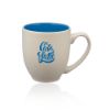 16 oz. Carter Creme Bistro Promotional Ceramic Mugs - Blue