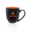 16 oz. Bistro Two-Tone Ceramic Promotional Custom Mugs - Orange