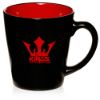 12 oz. Two-Tone Latte Custom Promotional Mugs - Red