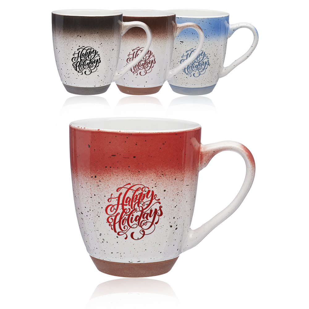 Customized Products 15 Oz Fade And Speckle Bistro Ceramic Custom Mugs 5832