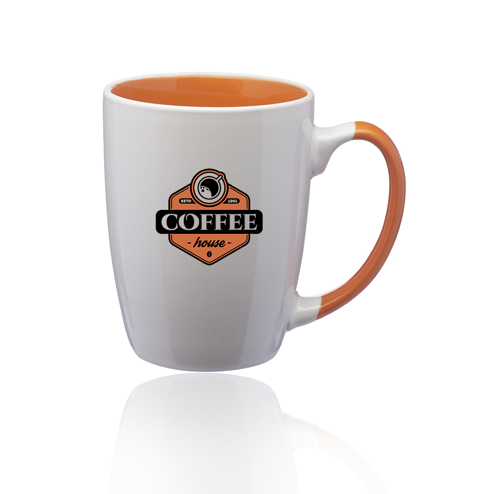 Customized Products. 12 oz. Java Two-Tone Personalized Coffee Mugs