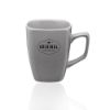 10 oz. Ares Glossy Ceramic Latte Personalized Promotional Mugs - Grey