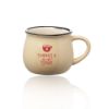 12 oz. Two Tone Glossy Pottery Custom Promotional Coffee Mugs - Cream