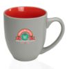 16 oz. Pop Out Bistro Two Tone Promotional Coffee Mugs - Red