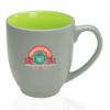 16 oz. Pop Out Bistro Two Tone Promotional Coffee Mugs - Lime Green