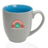 16 oz. Pop Out Bistro Two Tone Promotional Coffee Mugs - Light Blue