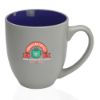 16 oz. Pop Out Bistro Two Tone Promotional Coffee Mugs - Blue