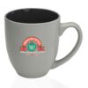 16 oz. Pop Out Bistro Two Tone Promotional Coffee Mugs - Black