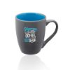 12 oz. Rhodes Two-Tone Java Custom Promotional Coffee Mugs - Light Blue