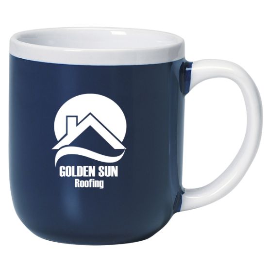 17 Oz. Majestic Promotional Mug - Cobalt Blue White