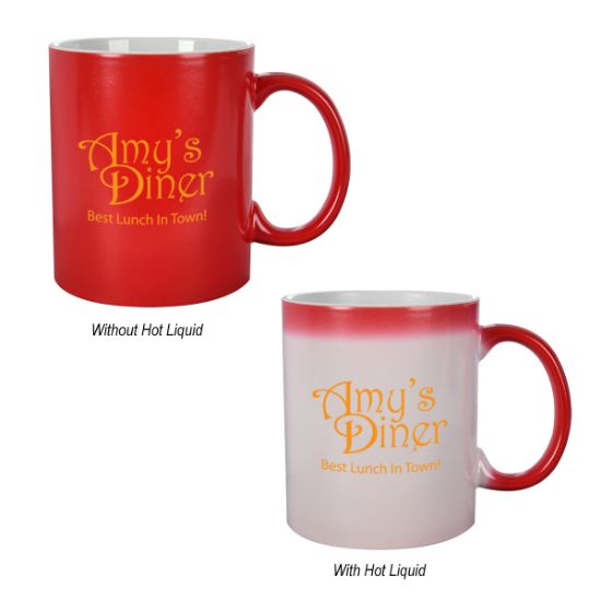 11 Oz. Color Changing Promotional Mug - Red