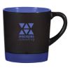 12 Oz. Two-Tone Americano Promotional Mug - Black Exterior with Ocean Blue Inner and Base