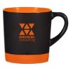 12 Oz. Two-Tone Americano Promotional Mug - Black Exterior with Orange Inner and Base