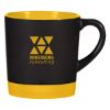 12 Oz. Two-Tone Americano Promotional Mug - Black Exterior with Yellow Inner and Base