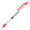 Biz Click Pen - White with Red Trim