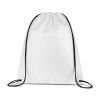 Cinch Up Promotional Drawstring Nylon Backpack -White