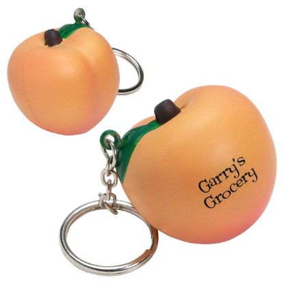 Promotional Peach Stress Reliever Key Chain