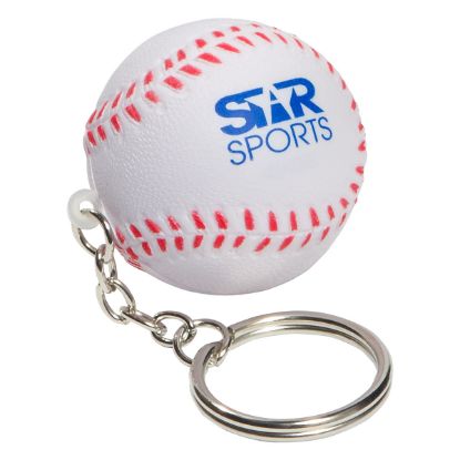 Promotional Baseball Stress Reliever Key Chain