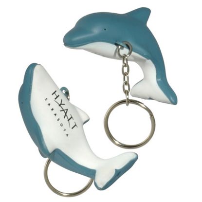 Promotional Dolphin Stress Reliever Key Chain