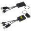 Promotional Triplet 3-in-1 Charging Cable with Screen Cleaner - Black