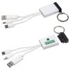 Promotional Triplet 3-in-1 Charging Cable with Screen Cleaner - White