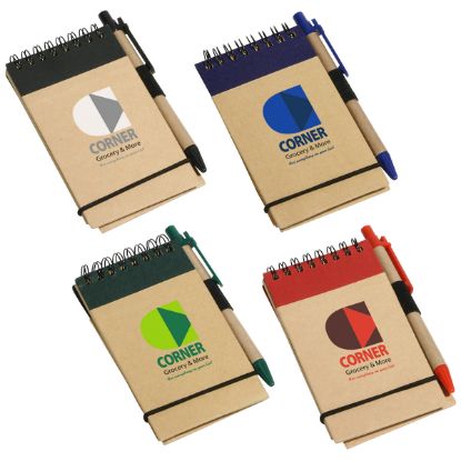 Promotional and Custom Think Green Recycled Notepad & Pen