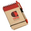 Promotional and Custom Think Green Recycled Notepad & Pen - Red