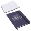 Promotional and Custom Twill Heathered Journal - Navy Blue