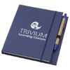 Promotional and Custom Ledger Recycled Desk Journal with Pen - Navy Blue