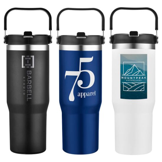 Promotional and Custom Tollara 30 oz Vacuum Insulated Tumbler with Flip Top Spout