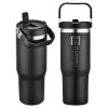 Promotional and Custom Tollara 30 oz Vacuum Insulated Tumbler with Flip Top Spout - Black