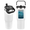 Promotional and Custom Tollara 30 oz Vacuum Insulated Tumbler with Flip Top Spout - White