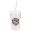 Promotional and Custom Trifecta 16 oz Tumbler with Lid + Straw - Clear