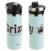 Promotional and Custom NAYAD Traveler 18 oz Stainless Double-wall Bottle with Twist-Top Spout - Seafoam Blue