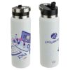 Promotional and Custom NAYAD Ranger 40 oz Stainless Double-wall Bottle with Flip-Top Spout - White