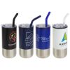 Promotional and Custom Oxford 16 oz StainleSs Steel Polypropylene Tumbler with Straw