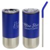 Promotional and Custom Oxford 16 oz StainleSs Steel Polypropylene Tumbler with Straw - Royal Blue