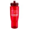 Promotional and Custom Sprint 28 oz PET Eco-Polyclear Bottle with Push-Pull Lid - Red