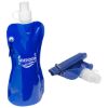 Promotional and Custom Flex 16 oz Foldable Water Bottle with Carabiner - Blue
